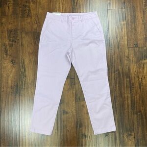 NEW Eddie Bauer Legend Wash Straight Chino Pants Mid Rise Lavender Women’s 10.